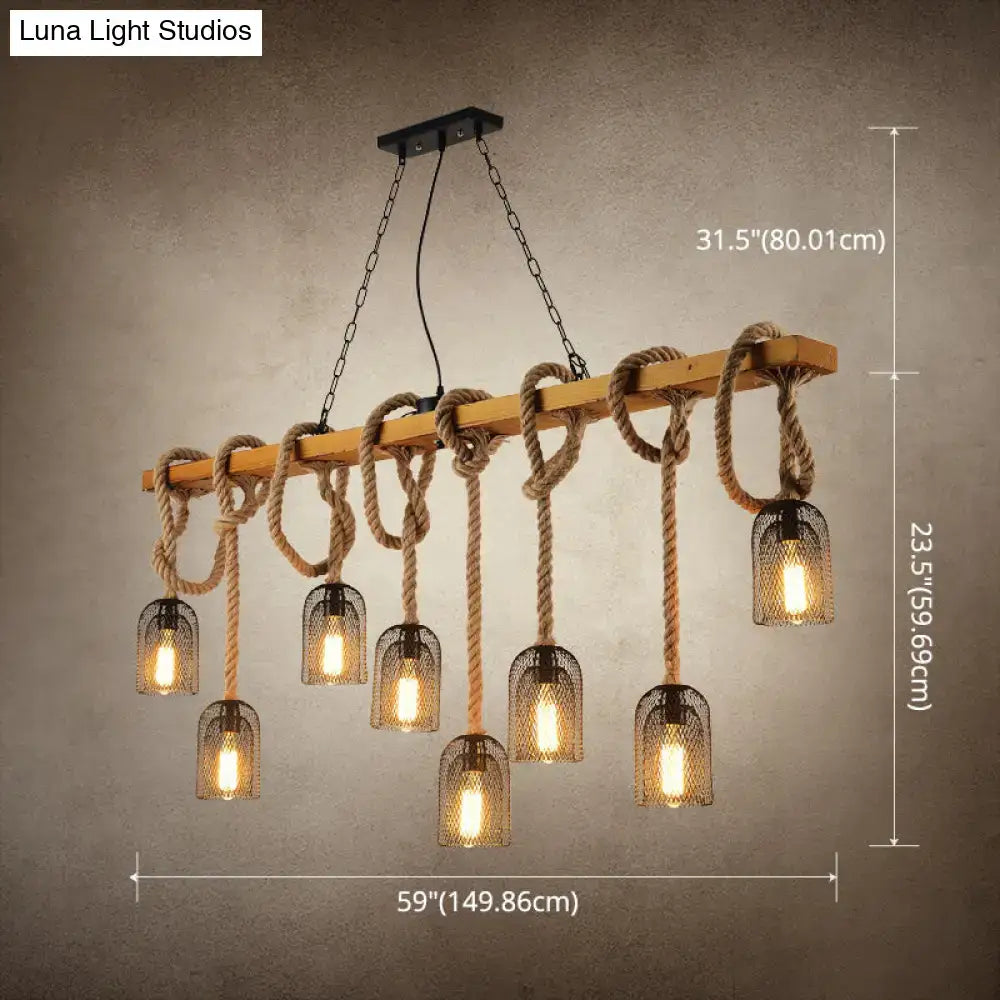 Beige Industrial Pendant Light
