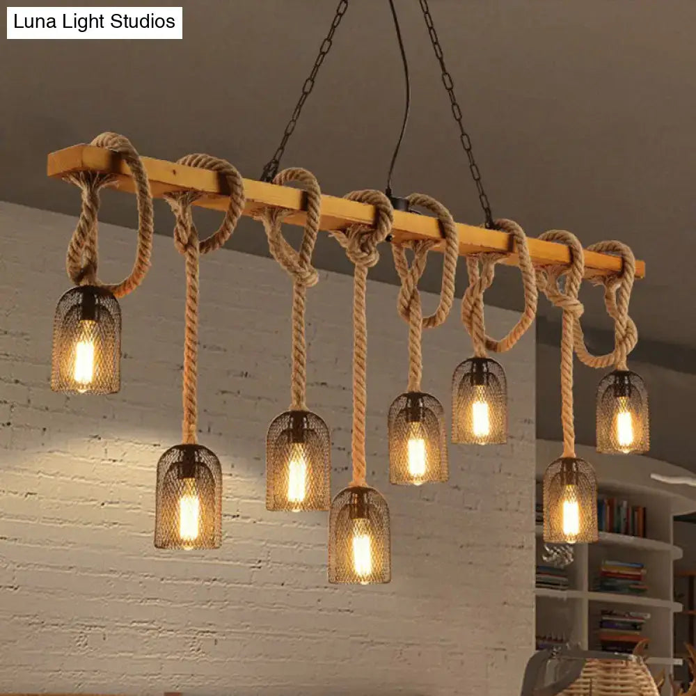 Beige Industrial Pendant Light