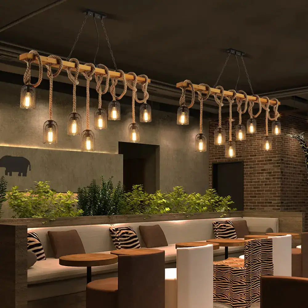 Beige Industrial Pendant Light