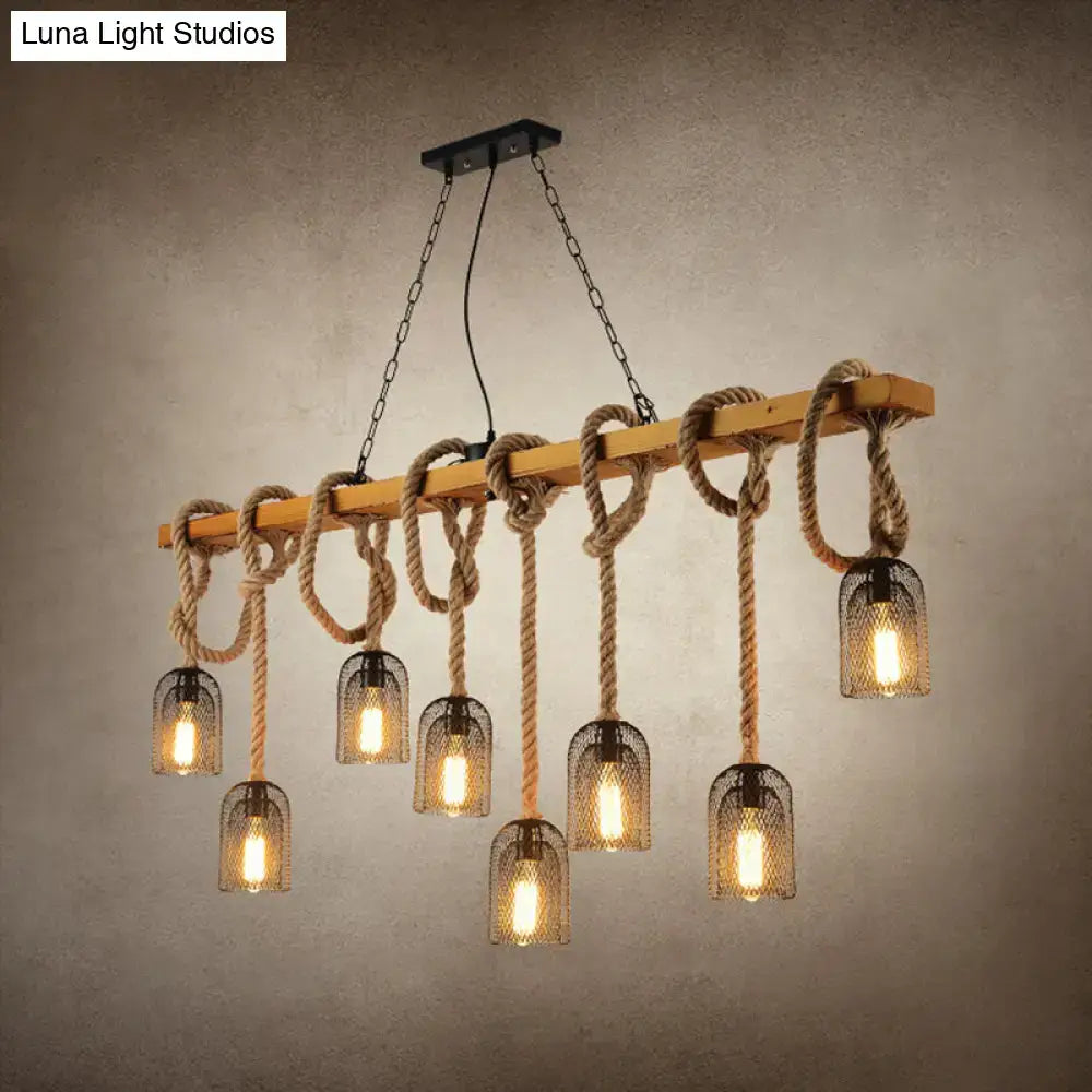 Beige Industrial Pendant Light