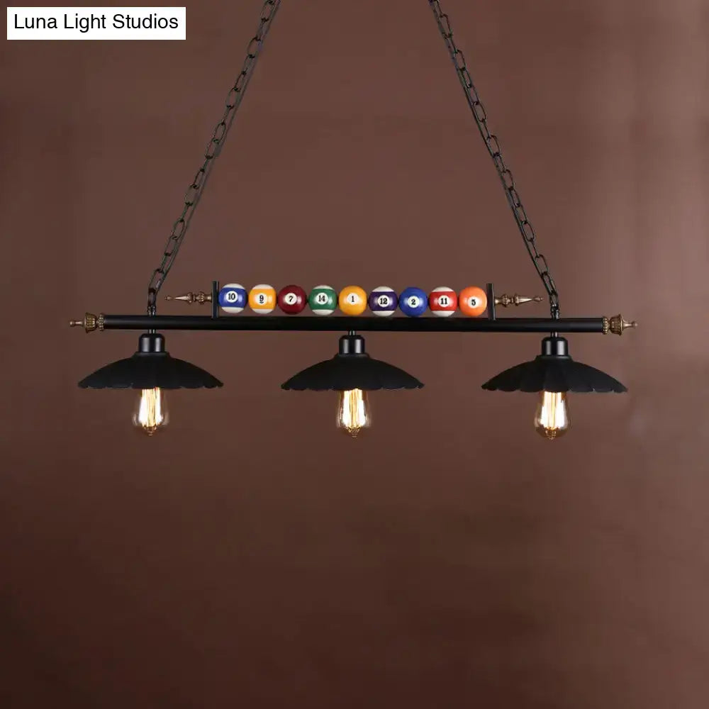 Black Brass Billiard Light