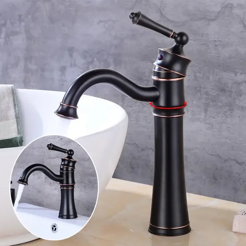 Black Brass Arch Faucet