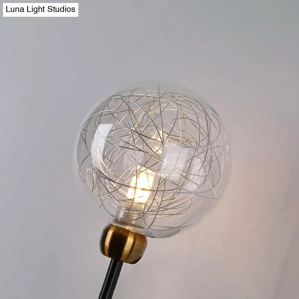 Black Gold Glass Wall Sconce