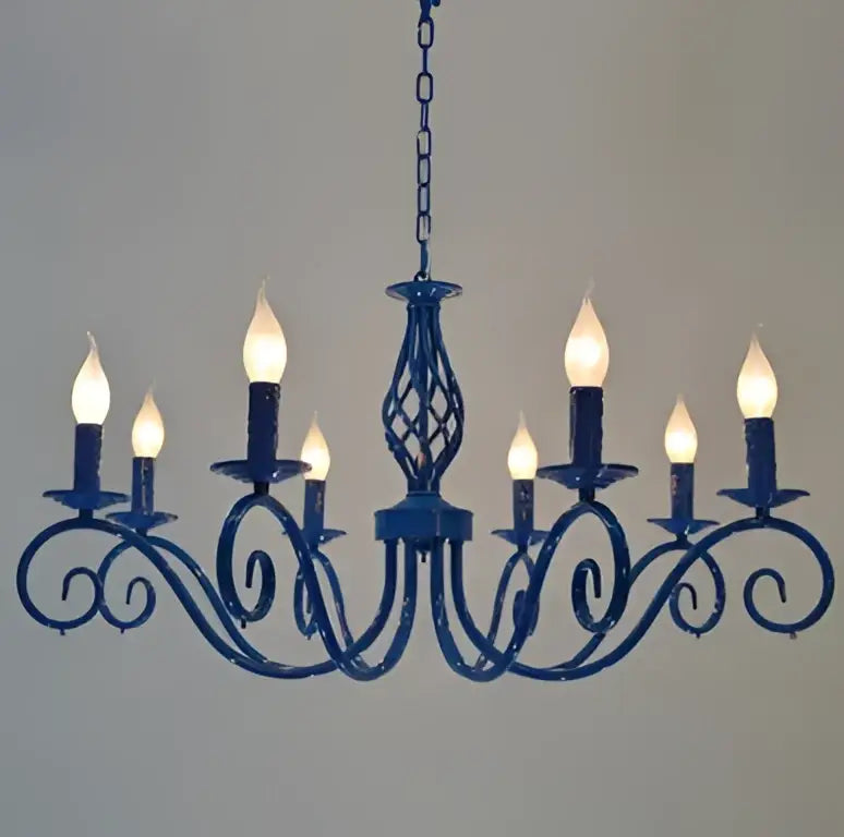 Blue Crystal Chandelier Light