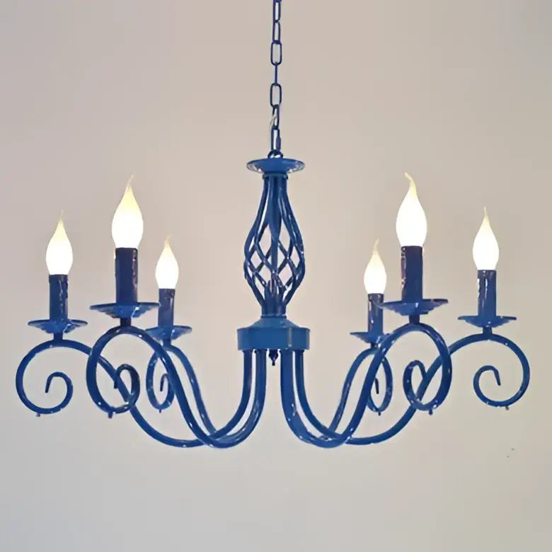 Blue Crystal Chandelier Light