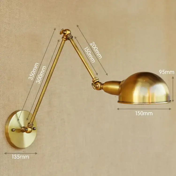 Brass Adjustable Wall Light