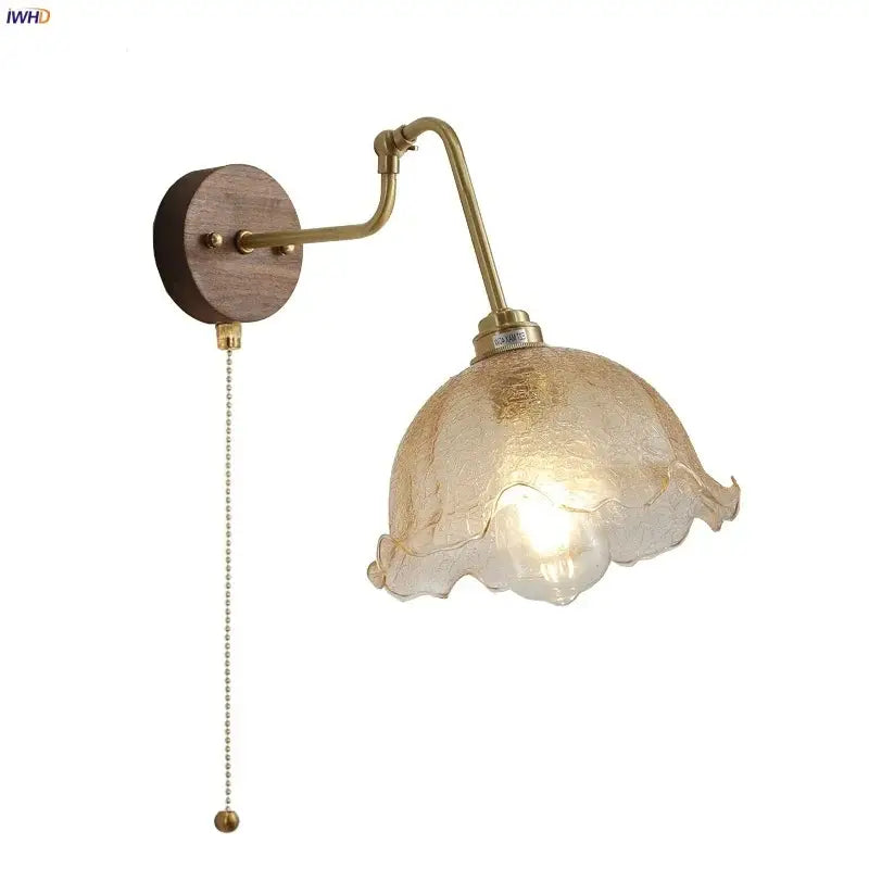 Amber Brass Wall Sconce