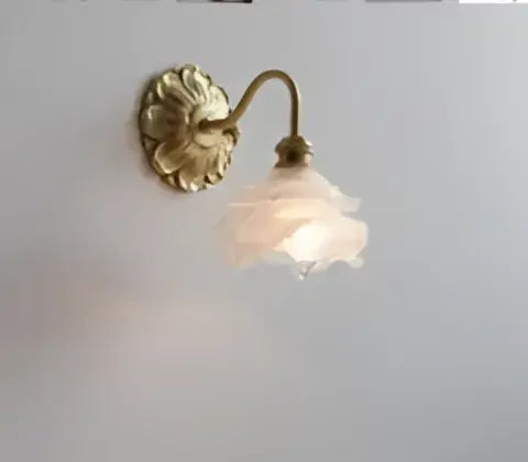 Amber Brass Wall Lamp