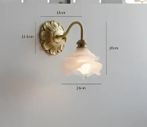 Amber Brass Wall Lamp