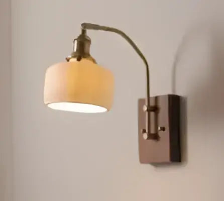Amber Brass Wall Lamp