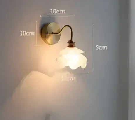 Amber Brass Wall Lamp