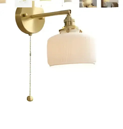 Amber Brass Wall Lamp