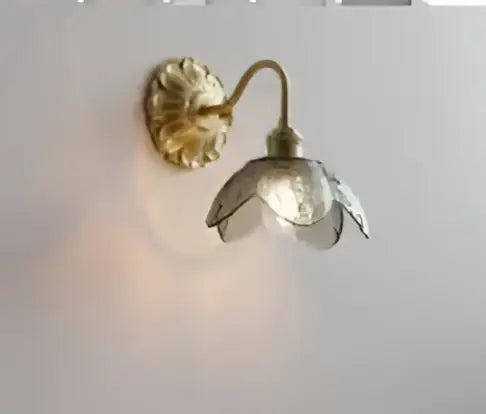 Amber Brass Wall Lamp