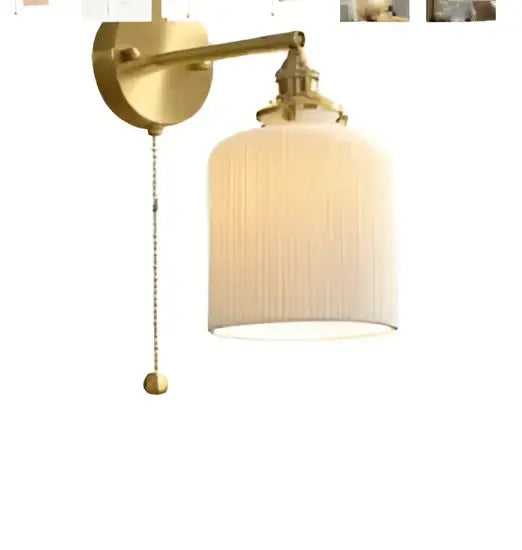 Amber Brass Wall Lamp