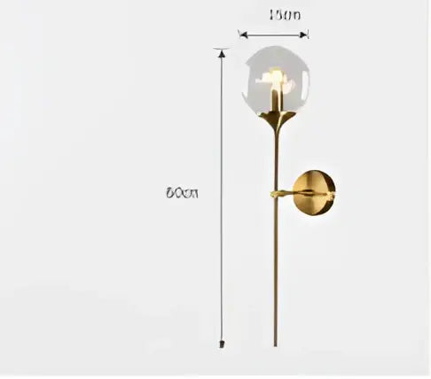 Amber Brass Wall Lamp