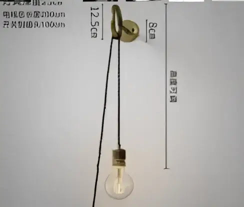 Amber Brass Wall Lamp