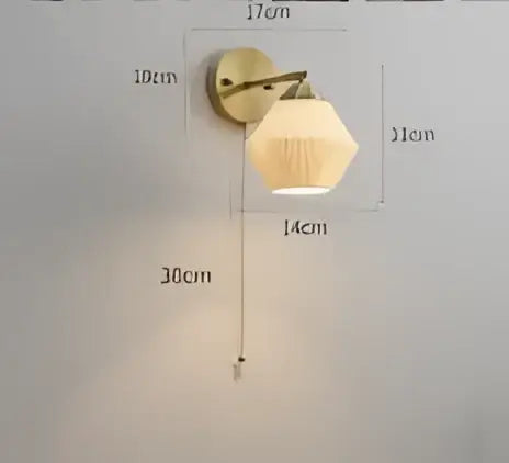 Amber Brass Wall Lamp