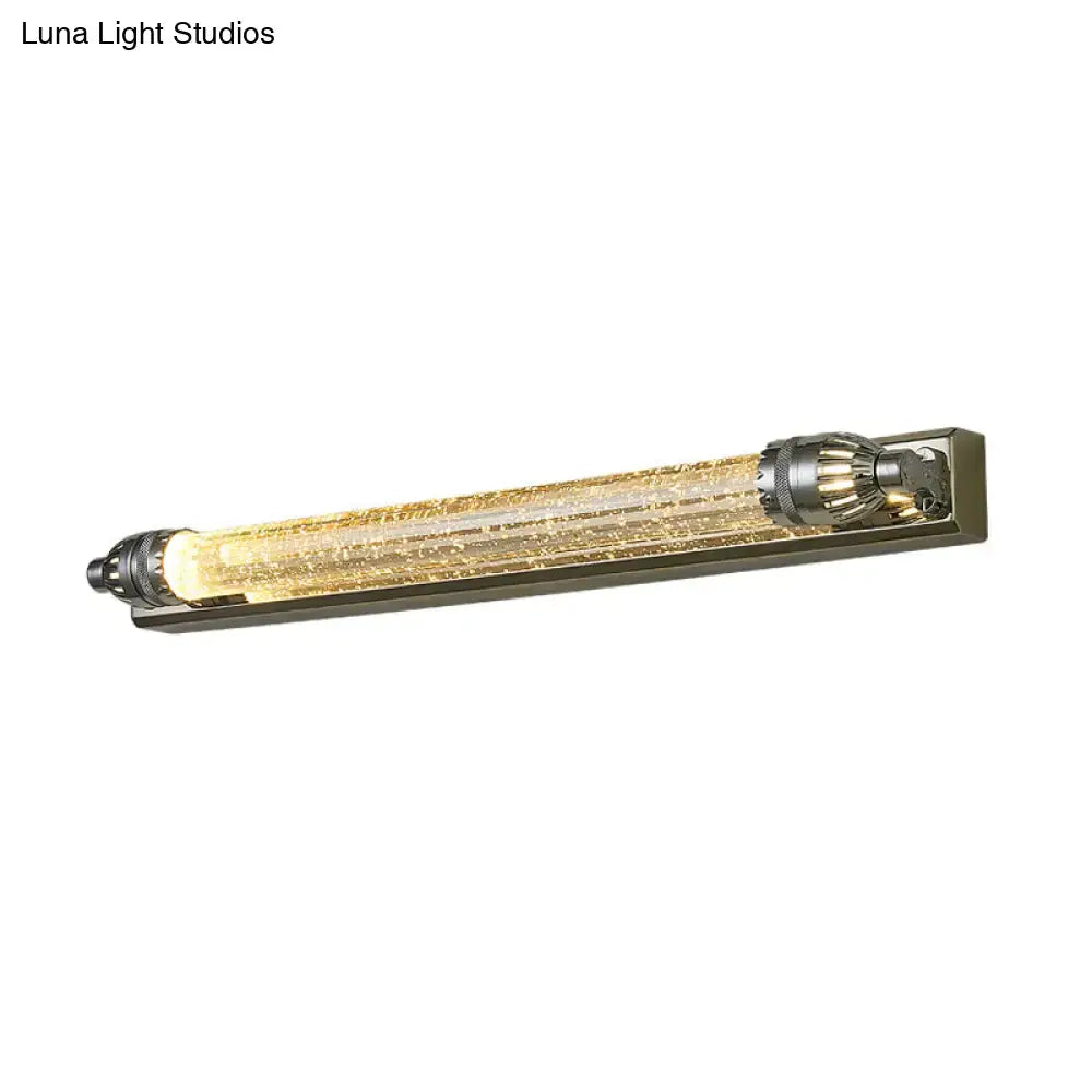 Vintage Chrome Crystal LED Vanity Light Linear