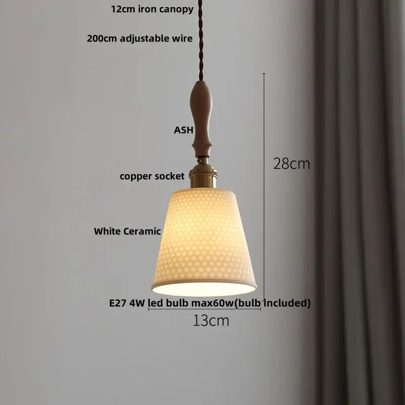 Vintage cream glass and brass adjustable led pendant dining room