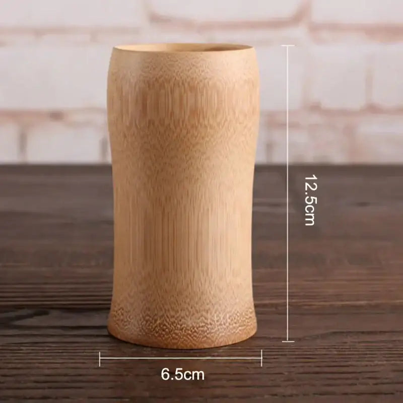 Vintage engraved bamboo drinking cup set dining room tea drinkware