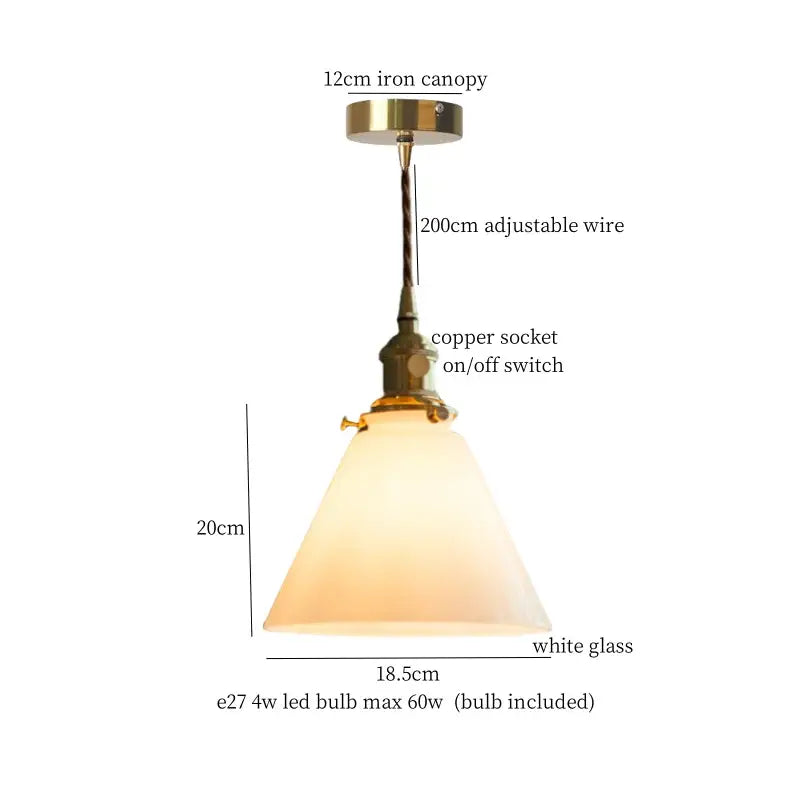 Vintage green lotus led pendant light dining room glass lamp