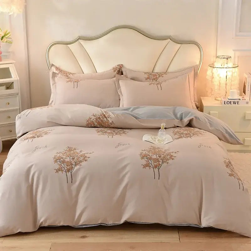 Whimsical pastel mint cotton thickened bedding set bedroom decor