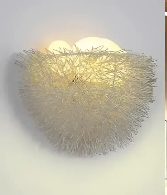 White and orange bird nest led wall lamp bedroom decorative light