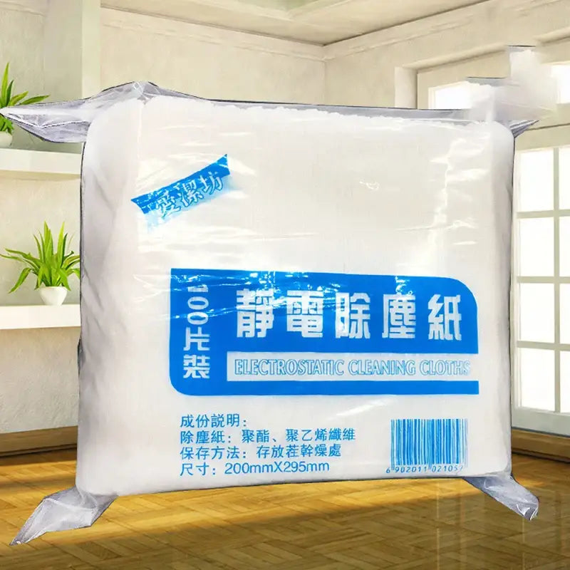 White electrostatic dust removal cloth 100pcs pack kitchen cleaning