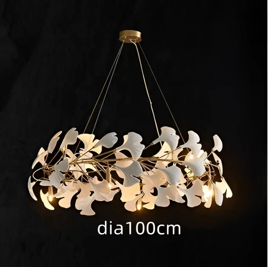 White orchid decorbites ginkgo chandelier living room pendant light