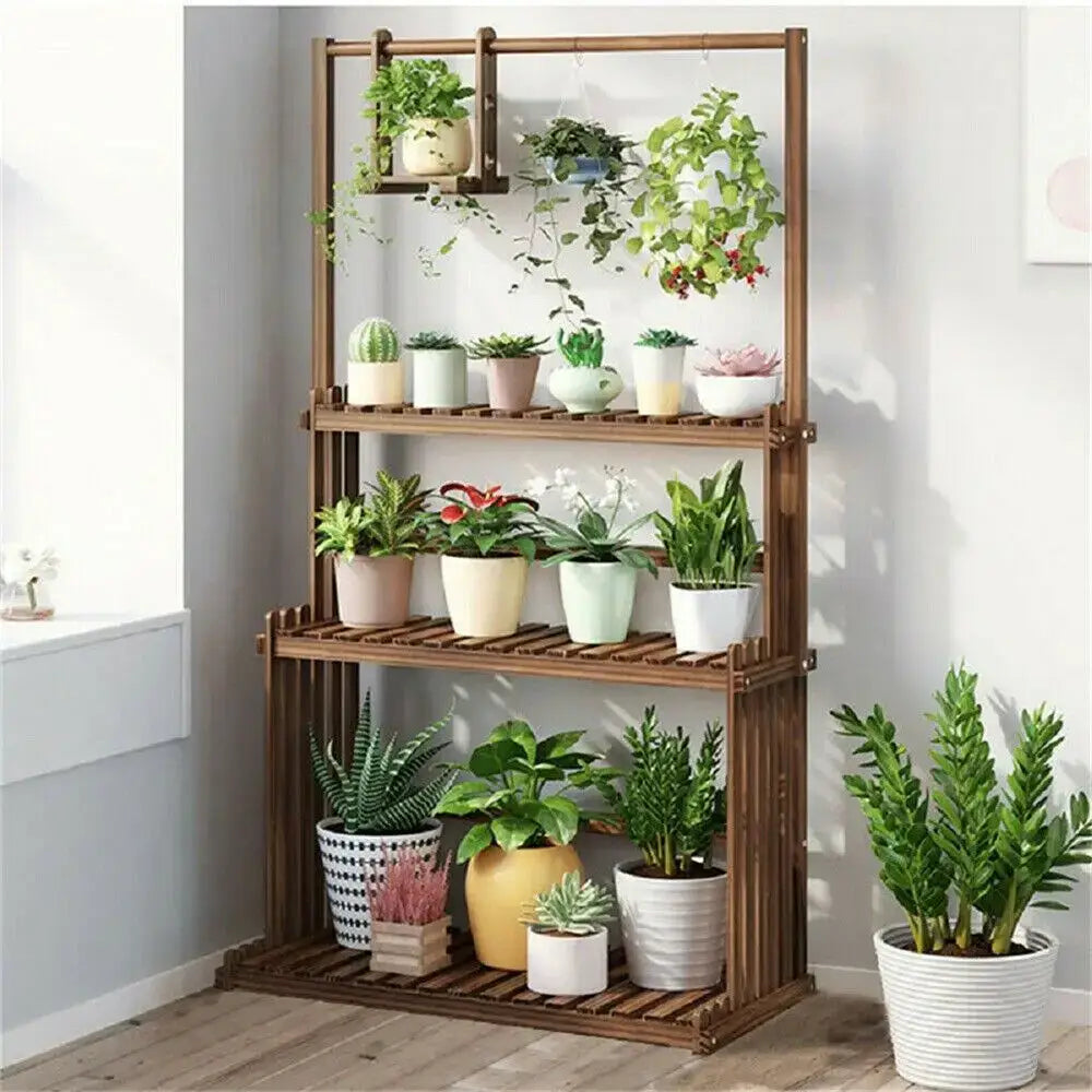 Brown Wood Hanging Shelf