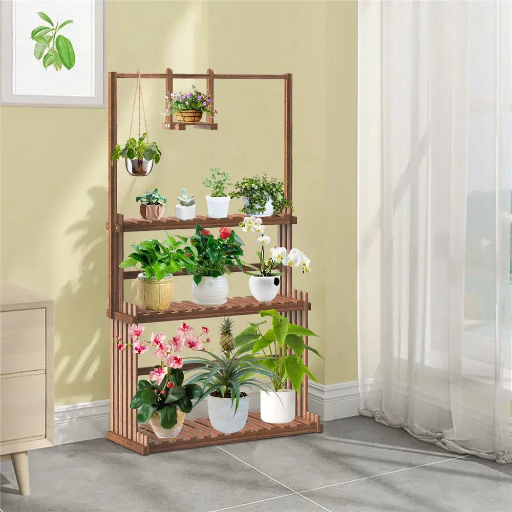 Brown Wood Hanging Shelf