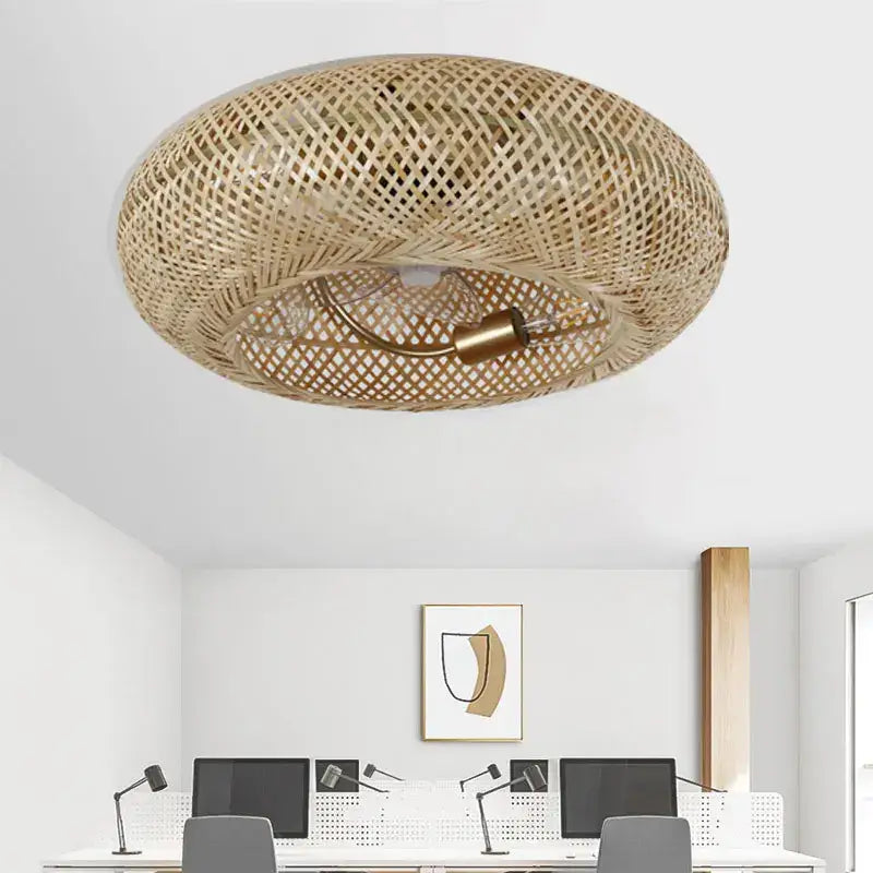 Bamboo Retractable-Blade Bedroom Ceiling Fan