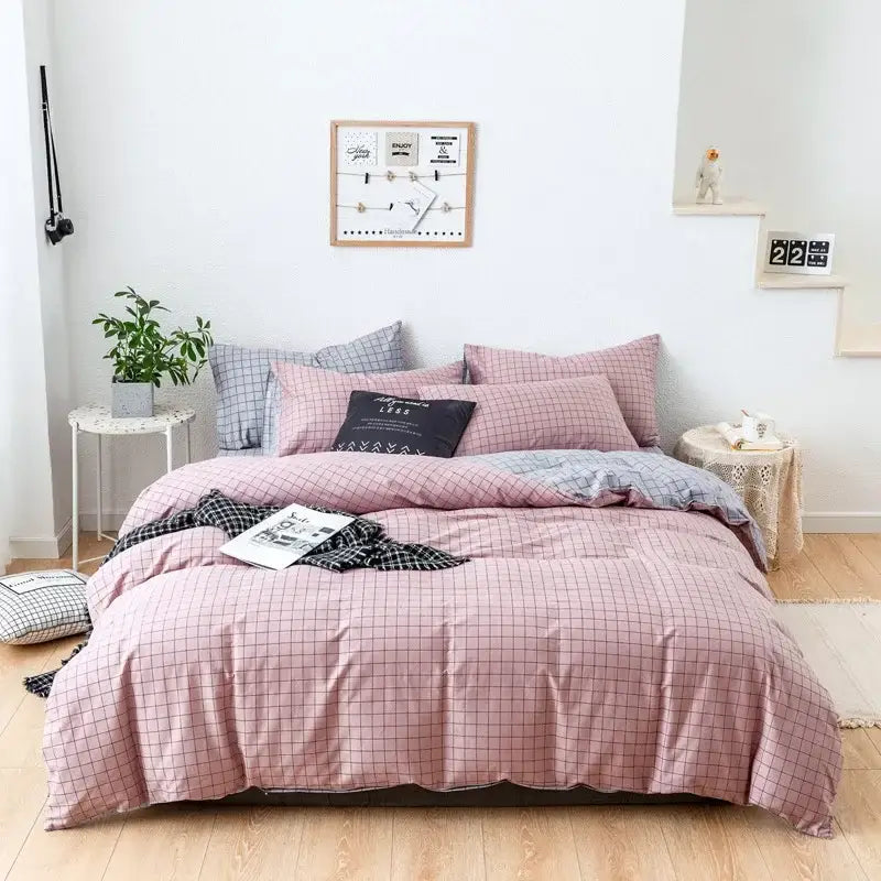 Yellow and white flowers print cotton bedding set bedroom bunny decor